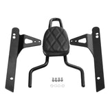 TCMT Rear Detachable Backrest Chrome Sissy Bar Pad Fit For Harley Dyna '06-'17 - TCMT