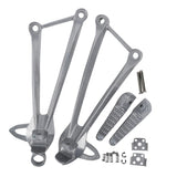 TCMT Rear Passenger Foot Pegs Bracket Silver Fit For Kawasaki Ninja ZX6R '09-'23 - TCMT