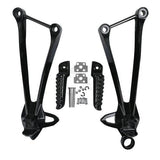 TCMT Rear Passenger Foot Pegs Bracket Silver Fit For Kawasaki Ninja ZX6R '09-'23 - TCMT