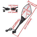 LED Turn Signals Rearview Mirrors For Honda CBR600RR CBR1000RR Suzuki GSXR 750 - TCMTMOTOR