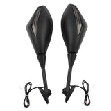 LED Turn Signals Rearview Mirrors For Honda CBR600RR CBR1000RR Suzuki GSXR 750 - TCMTMOTOR