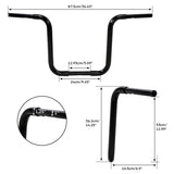 TCMT Rise 1-1/4" Ape Hanger Handlebar Fit For Harley Sportster XL XL883 XL1200 Custom - TCMTMOTOR
