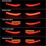 TCMT Saddlebag LED Brake Turn Tail Lights Fit For Harley CVO Road Street Glide '23-'26 - TCMT