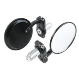 TCMT Universal 3" Round 7/8" Handle Bar End Rearview Mirror Fit For Harley Honda - TCMT