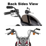 TCMT Universal 8mm 10mm M8 M10 Mini Oval Rear View Mirrors Fit For Harley Touring Softail Dyna Sportster - TCMT