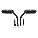 TCMT Universal 8mm 10mm M8 M10 Mini Oval Rear View Mirrors Fit For Harley Touring Softail Dyna Sportster - TCMT