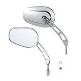 TCMT Universal 8mm Threaded Rear View Mirrors Fit For Harley Touring Road Electra Glide Softail Dyna - TCMT