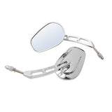 TCMT Universal 8mm Threaded Rear View Mirrors Fit For Harley Touring Road Electra Glide Softail Dyna - TCMT