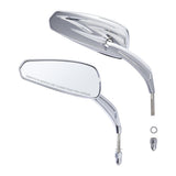 TCMT Universal 8mm Threaded Rear View Mirrors Fit For Harley Touring Road Electra Glide Softail Dyna - TCMT