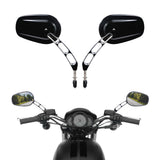 TCMT Universal 8mm Threaded Rear View Mirrors Fit For Harley Touring Road Electra Glide Softail Dyna - TCMT