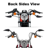 TCMT Universal 8mm Threaded Rear View Mirrors Fit For Harley Touring Road Electra Glide Softail Dyna - TCMT