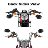 TCMT Universal 8mm Threaded Rear View Mirrors Fit For Harley Touring Road Electra Glide Softail Dyna - TCMTMOTOR