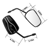 TCMT Universal 8mm Threaded Rear View Mirrors Fit For Harley Touring Road Electra Glide Softail Dyna - TCMT