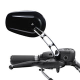 TCMT Universal 8mm Threaded Rear View Mirrors Fit For Harley Touring Road Electra Glide Softail Dyna - TCMT