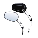 TCMT Universal 8mm Threaded Rear View Mirrors Fit For Harley Touring Road Electra Glide Softail Dyna - TCMT
