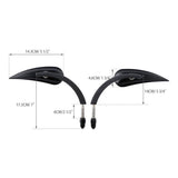 TCMT Universal 8mm Threaded Rear View Mirrors Fit For Harley Touring Road Electra Glide Softail Dyna - TCMT