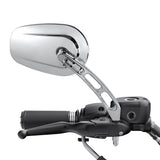 TCMT Universal 8mm Threaded Rear View Mirrors Fit For Harley Touring Road Electra Glide Softail Dyna - TCMT