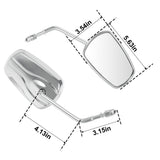 TCMT Universal 8mm Threaded Rear View Mirrors Fit For Harley Touring Road Electra Glide Softail Dyna - TCMT