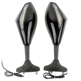 TCMT LED Turn Signal Mirrors Fit For Kawasaki Ninja ZX14 ZZR1400 ZX6R ZX-10R 2004-2011 - TCMTMOTOR