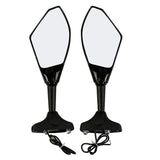 TCMT Universal LED Turn Signal Integrated Rear View Side Mirrors Fit For Honda Suzuki Yamaha Kawasaki - TCMTMOTOR