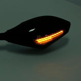 TCMT Universal LED Turn Signal Integrated Rear View Side Mirrors Fit For Honda Suzuki Yamaha Kawasaki - TCMT