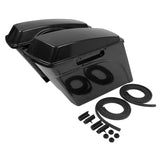 TCMT 4" Extended Stretched Hard Saddlebags Fit For Harley Touring 1993-2013 Unpaited Black - TCMTMOTOR