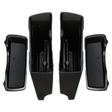 TCMT 4" Extended Stretched Hard Saddlebags Fit For Harley Touring 1993-2013 Unpaited Black - TCMTMOTOR