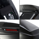 TCMT 4" Stretched Hard Saddlebags 5"x7" CVO Speaker Lids Fit For Harley Touring '14-'24