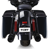 TCMT 4" Stretched Hard Saddlebags 5"x7" CVO Speaker Lids Fit For Harley Touring '14-'24