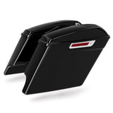 TCMT Vivid Black 5" Stretched Hard Saddlebags 6"x9" CVO Speaker Lids Fit For Harley Touring '14-'24