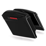 TCMT Vivid Black 5" Stretched Hard Saddlebags Fit For Harley Touring '14-'24