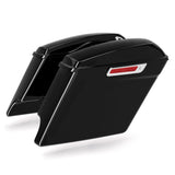 TCMT Vivid Black 5" Stretched Hard Saddlebags Fit For Harley Touring '14-'24