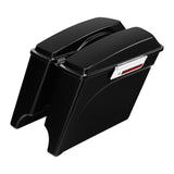 TCMT Vivid Black 5" Stretched Hard Saddlebags Fit For Harley Touring '93-'13 - TCMTMOTOR