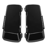 TCMT Vivid Black 5" Stretched Hard Saddlebags Fit For Harley Touring '93-'13 - TCMTMOTOR