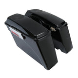 TCMT Hard Saddlebags 5"x7" Speaker Lids Fit For Harley Touring 1993-2013 Glossy Black - TCMTMOTOR
