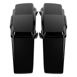 TCMT Vivid Black Hard Saddlebags 6"x9" Speaker Lids Fit For Harley Touring '93-'13 - TCMTMOTOR