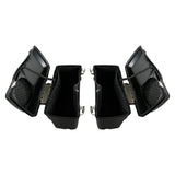 TCMT Vivid Black Hard Saddlebags 6"x9" Speaker Lids Fit For Harley Touring '93-'13 - TCMTMOTOR