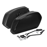 TCMT Vivid Black Hard Saddlebags Fit For Harley Fat Boy Breakout '18-'25