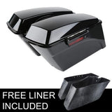 TCMT Hard Saddlebags Fit For Harley Touring 1993-2013 Glossy Black - TCMTMOTOR