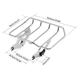 TCMT Vivid Black/Chrome Quick Release Rear Luggage Rack Fit For Harley Touring '14-'25 - TCMT