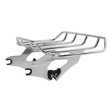 TCMT Vivid Black/Chrome Quick Release Rear Luggage Rack Fit For Harley Touring '14-'25 - TCMT