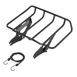 TCMT Vivid Black/Chrome Quick Release Rear Luggage Rack Fit For Harley Touring '14-'25 - TCMT