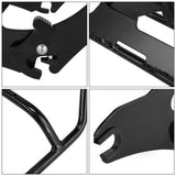 TCMT Vivid Black/Chrome Quick Release Rear Luggage Rack Fit For Harley Touring '14-'25 - TCMT