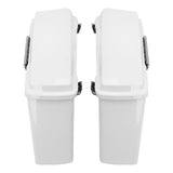 TCMT White Hard Saddlebags Fit For Harley Touring '94-'13 - TCMT