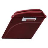 TCMT Wine Red 5" Stretched Hard Saddlebags Fit For Harley Touring '93-'13 - TCMT